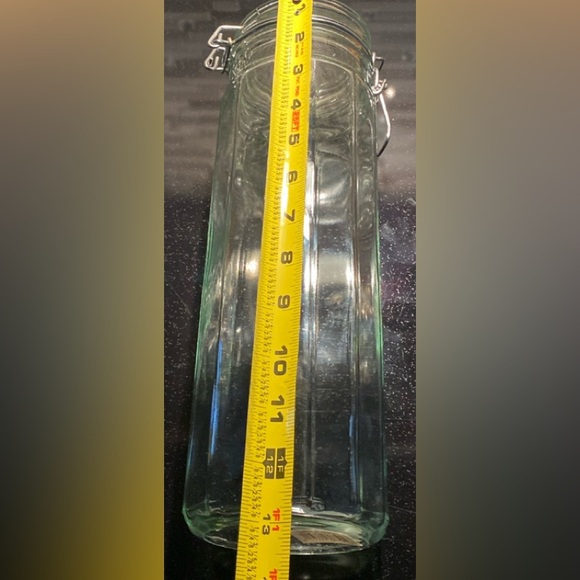 Vintage Pasta Storage Clip Top Glass Jar - Picture 6 of 8